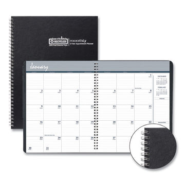 House of Doolittle™ Monthly Hard Cover Planner, 11 X 8.5, Black Cover, 24-month (jan To Dec): 2022 To 2023 freeshipping - TVN Wholesale